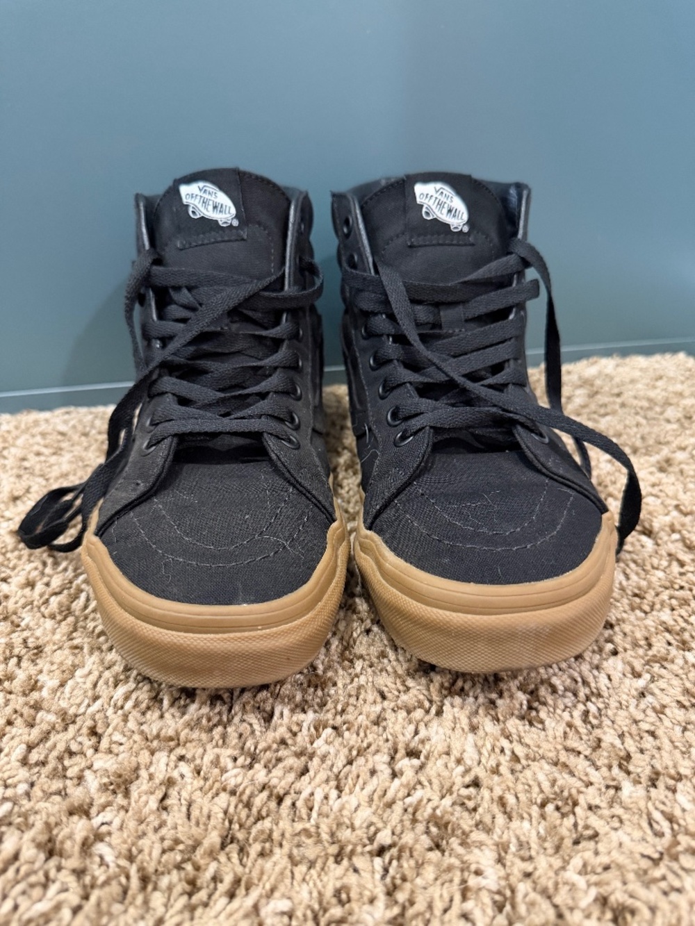Vans Black High-Top Sneakers with Gum Sole
